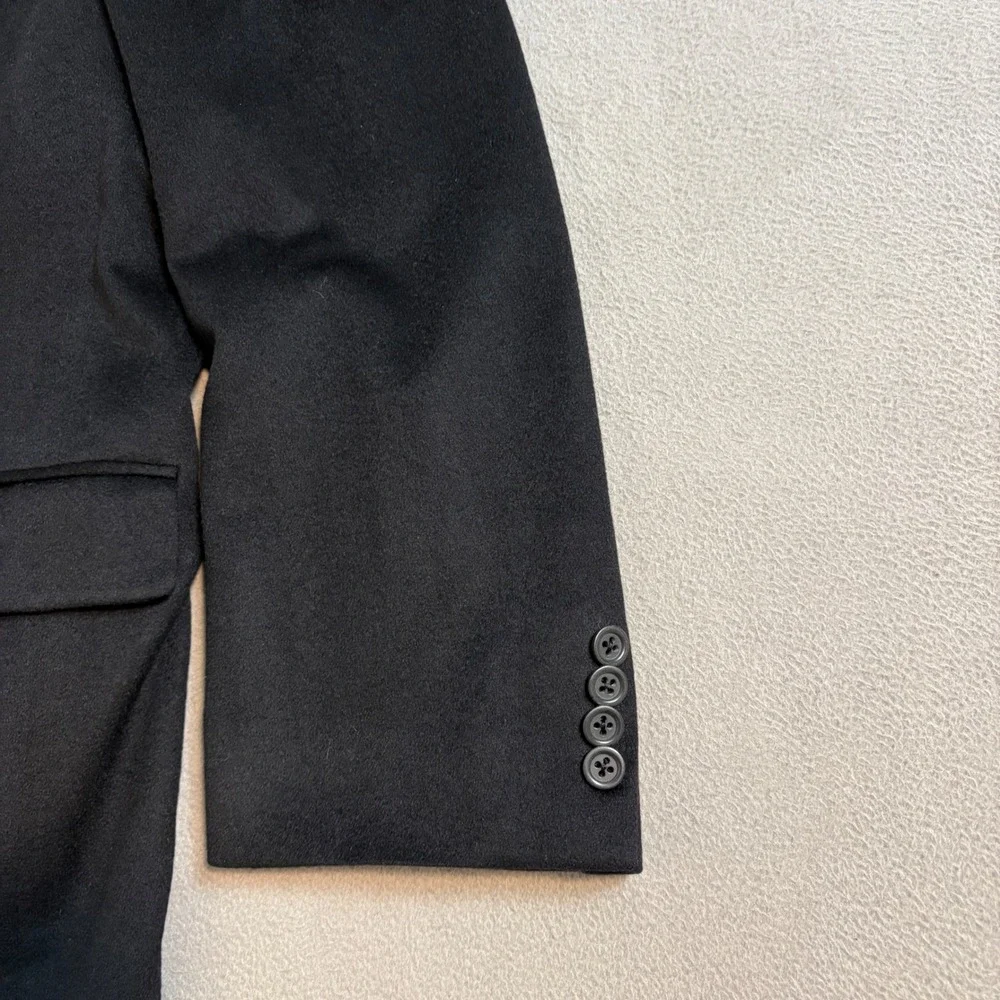 Garmany Loro Piana 100% Cashmere Blazer Mens Black 2 Button Sport Coat 48 R